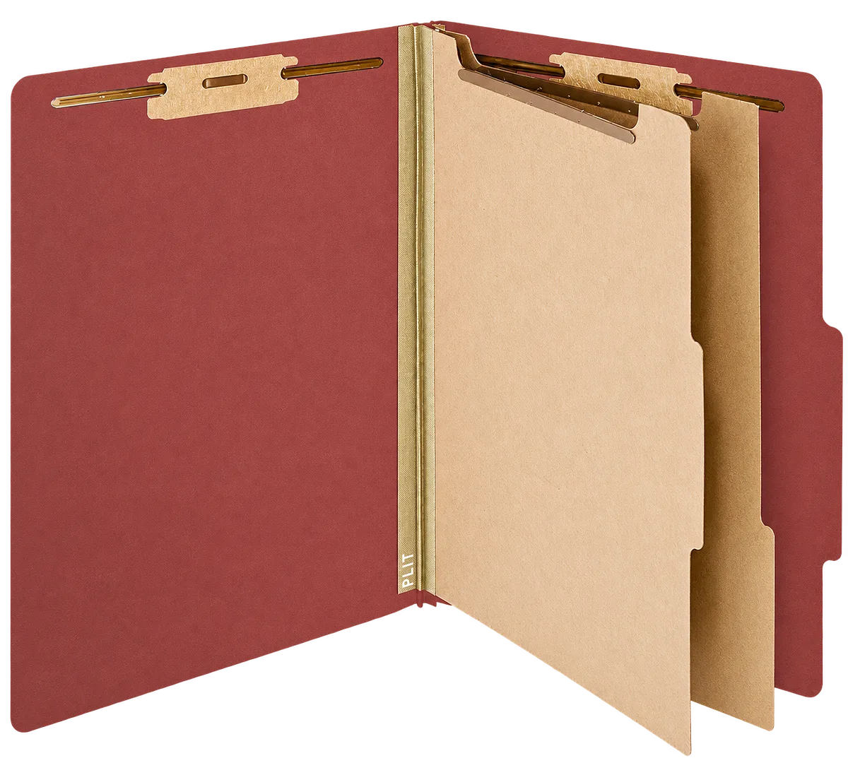 Folders Partition 6 Divisiones, 8.5" x 11" Rojo Ladrillo - Atlas #11211