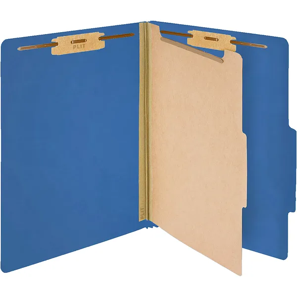 Folders Partition 4 Divisiones, 8.5" x 11" Azul Oscuro